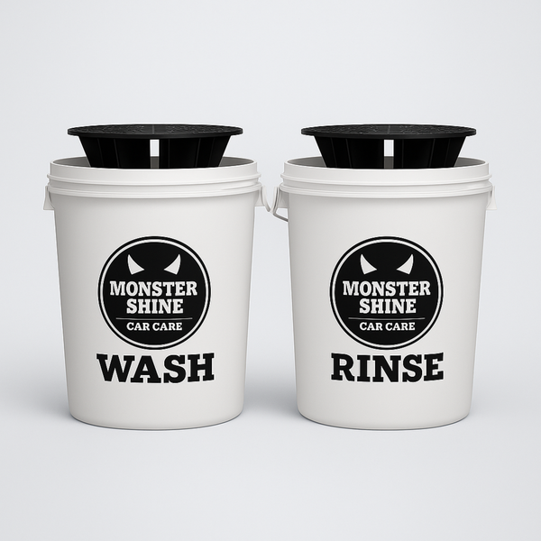 Detailing Wash and Rinse Buckets & Grit Guards Kit