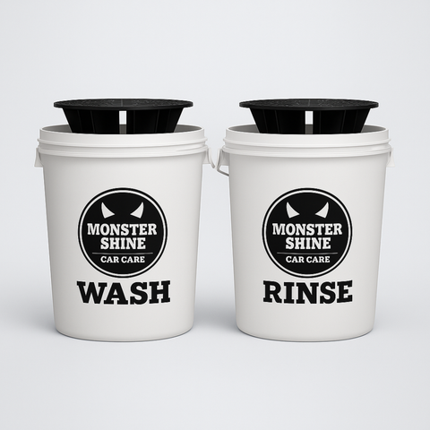 Detailing Wash and Rinse Buckets & Grit Guards Kit